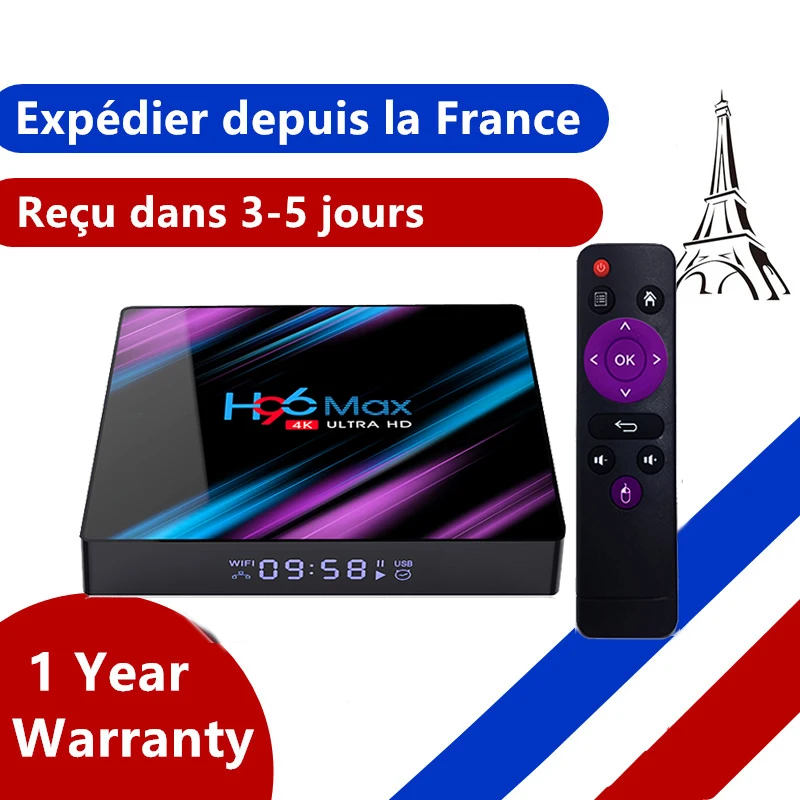 H96 MAX Smart Android iptv box RK3318 Четырехъядерный 4 ГБ 32 64 9 0 4K медиаплеер BT телеприставка |