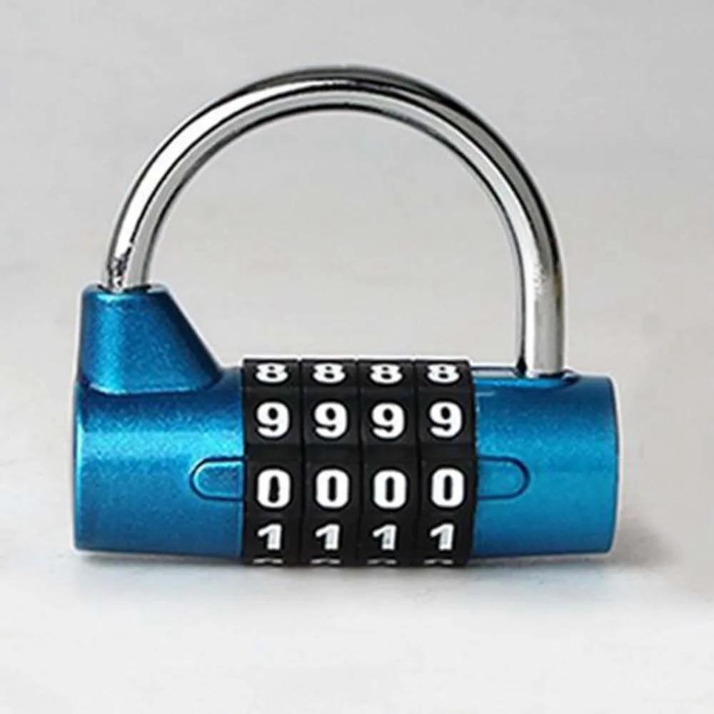 blue Высокое качество, 4 цифры, Комбинированная Дорожная сумка, чемодан, безопасный замок, замок, новое поступление - Цвет: blue