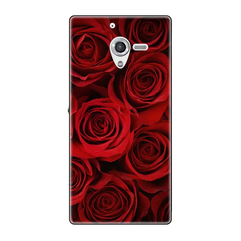 Телефонные чехлы для sony Xperia ZL непосредственный сбыт из L35H C6502 C6503 C6506 5," чехол с принтом(розы); волк милый чехол-крышка с узорами чехол для телефона чехол Fundas Para - Цвет: A194