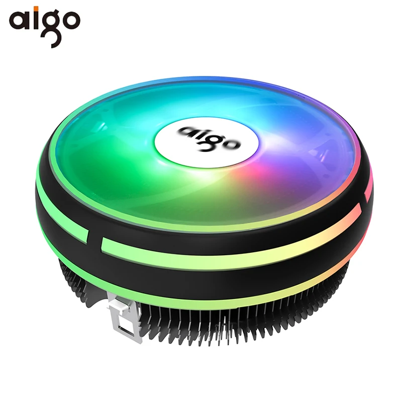 Кулер для процессора Aigo RGB 120 мм 4 контактный кулер PWM охлаждения радиатор ПК Intel