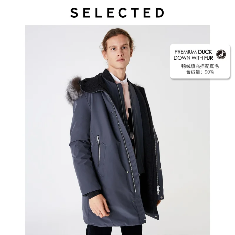 Goedkoop Geselecteerd Mannen Mid Lengte Winter Parka Uitloper Vossenbont Eendendons Jas Nieuwe Lange Jas S | 419412513