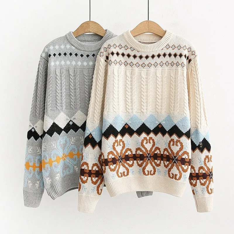 sweaters fashion 2019 women  New Ladies with Twisted Sweaters Student Knitted Sweaters with Loose Pullovers  women sweater