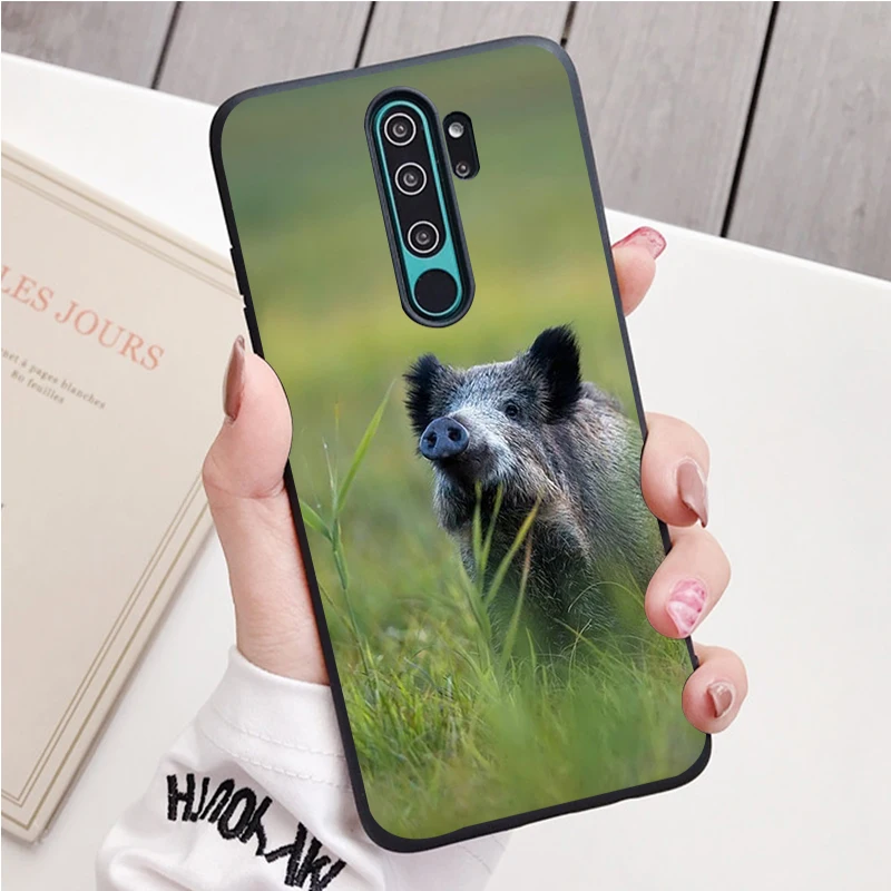 Lợn Rừng Silicone Ốp Lưng Điện Thoại Redmi Note 9 8 7 Pro S 8T 7A Bao 