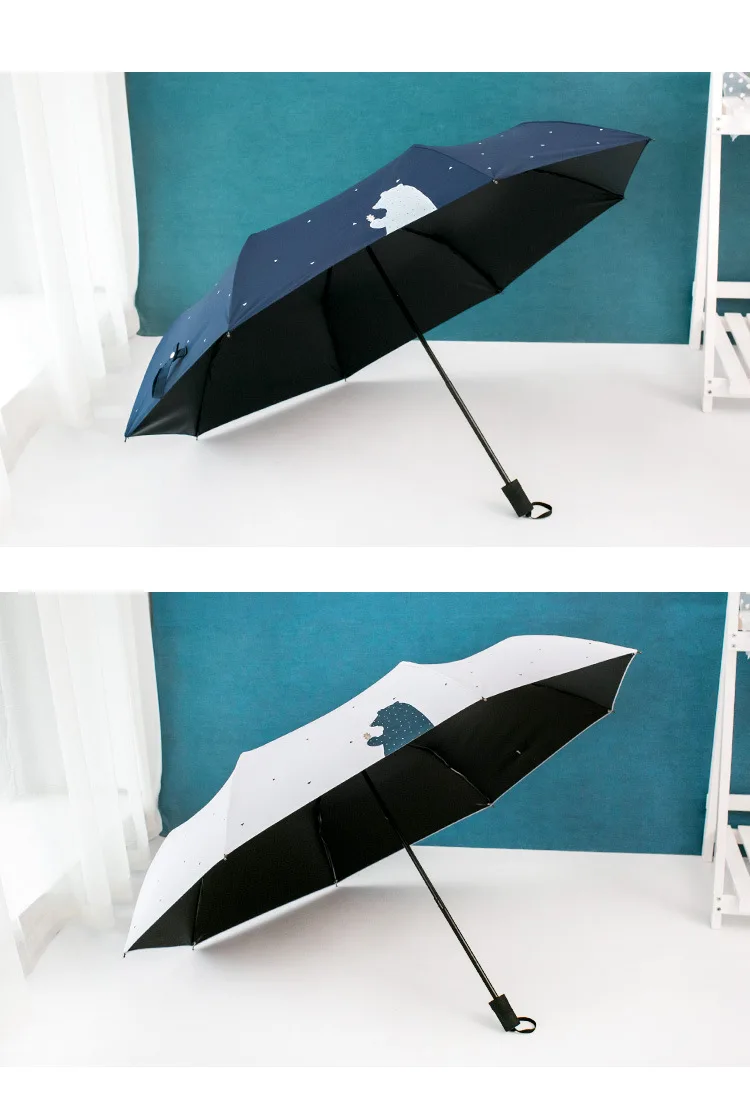 Южная Корея складной женский солнцезащитный зонт в стиле колледжа двойного назначения хипстерская богиня Мори серия Защита от солнца UV-Pro