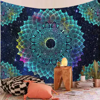 

150x130cm Mandala Tapestry Bedroom Living Room Dorm Wall Decor Art Tapestry Can Be Used As Picnic Blanket Bed Cover