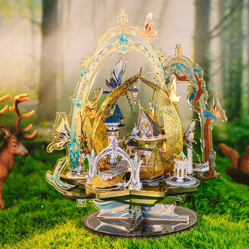 Art Model Mu 3D Metal Puzzle Elf 'S Castle Building Model Kit Diy Laser Cut Assemblare Puzzle Giocattolo Regalo Per Bambini