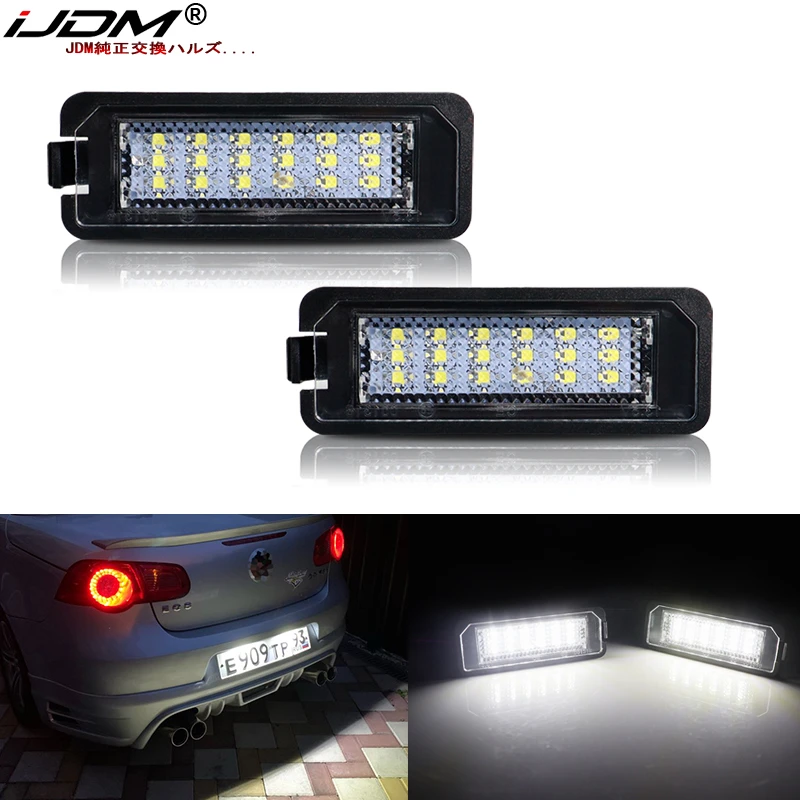 2pcs 12v 5w Led Number License Plate Light Lamps For Vw Golf 4 6 Polo