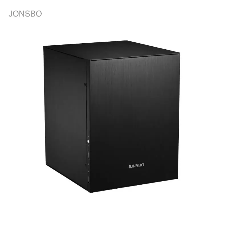 Черный Jonsbo C2 настольный мини ПК чехол для компьютера USB3.0 небольшой корпус из алюминиевого сплава красный C2S HTPC ITX Высокая Quilty - Цвет: Черный