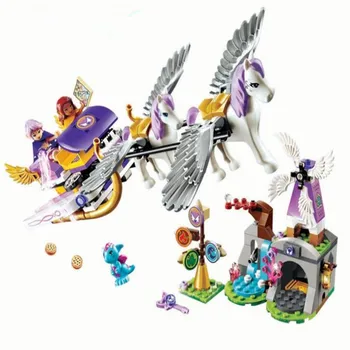 

Compatible With Elves Friends 41077 Bela 10413 318pcs Aira's Pegasus Sleigh Figure Building Blocks Bricks Toys Children