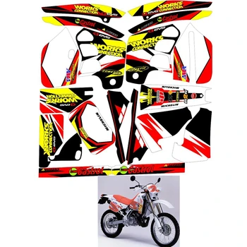 

For HONDA CRM250R 1989 - 1993 Graphics Decals Stickers Custom Number Name 3M Full Motorcycle Backgrounds Stickers Accessories