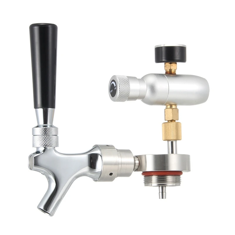 

304 Stainless Steel Mini Growler Spears Beer Spear with Adjustable Tap Faucet with CO2 for 2L5L Beer Growlers