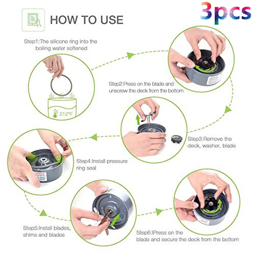 

900W/600W Silicone Rubber O Shaped Design Replacement Gaskets Seal Ring Parts for Blender Juicer Mixer3PC^5
