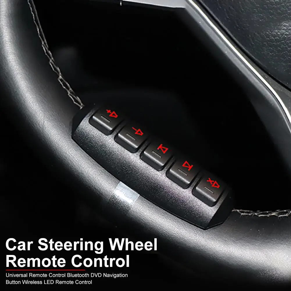 

Universal Luminous Car Steering Wheel Remote Control Buttons Bluetooth DVD Navigation Button Multi-Function Wireless Controller