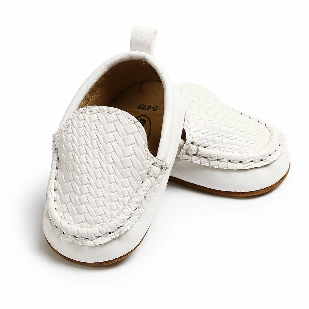 Модные детские Лоферы для мальчиков и девочек; обувь в горошек; модная повседневная мягкая обувь на плоской подошве без застежки для детей 0-18 месяцев