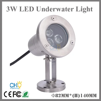 

Free shipping 2pcs/lot DC12v / 24v Led underwater light 3w outdoor pool lighting