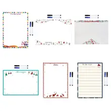 Рождественская мягкая магнитная доска напоминание магнит Стирайте холодильник доска для сообщений