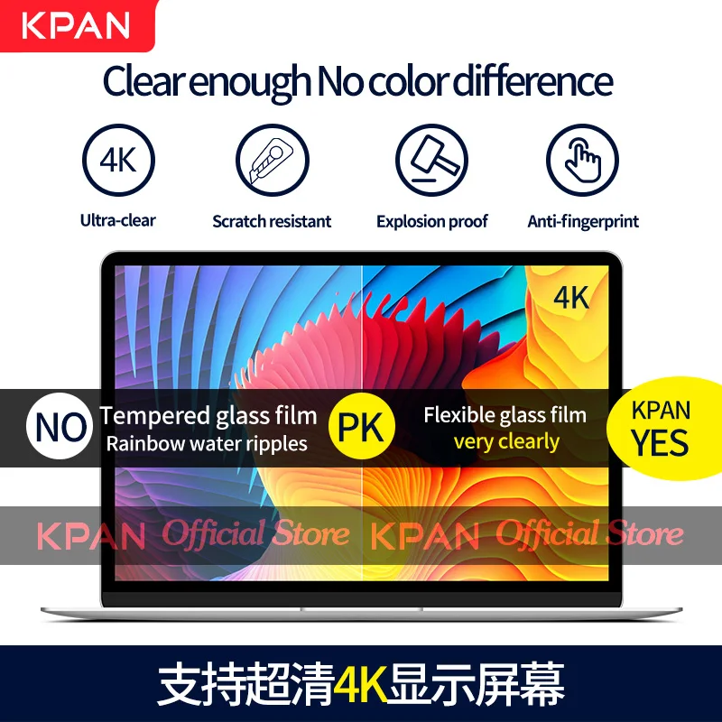 KPAN HD MacBook Pro 15 дюймов защитный экран для ноутбука Гибкая стеклянная пленка модель