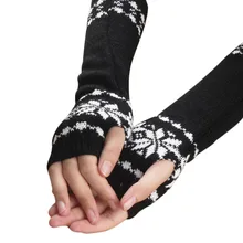 Теплые перчатки со снежинками на осень и зиму, вязаные перчатки Guantes Invierno Mujer, теплые зимние перчатки, мягкие теплые варежки Теплые перчатки со снежинками на осень и зиму, вязаные перчатки Guantes Invierno Mujer, теплые зимние перчатки, мягкие теплые варежки