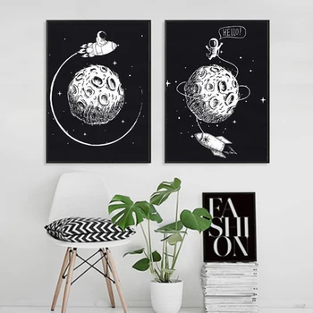 

DIY Pictures By Numbers Painting By Number Astronaut Cartoon 2pcs Drawing On Canvas Hand Painted Paintings Art Home Decoration