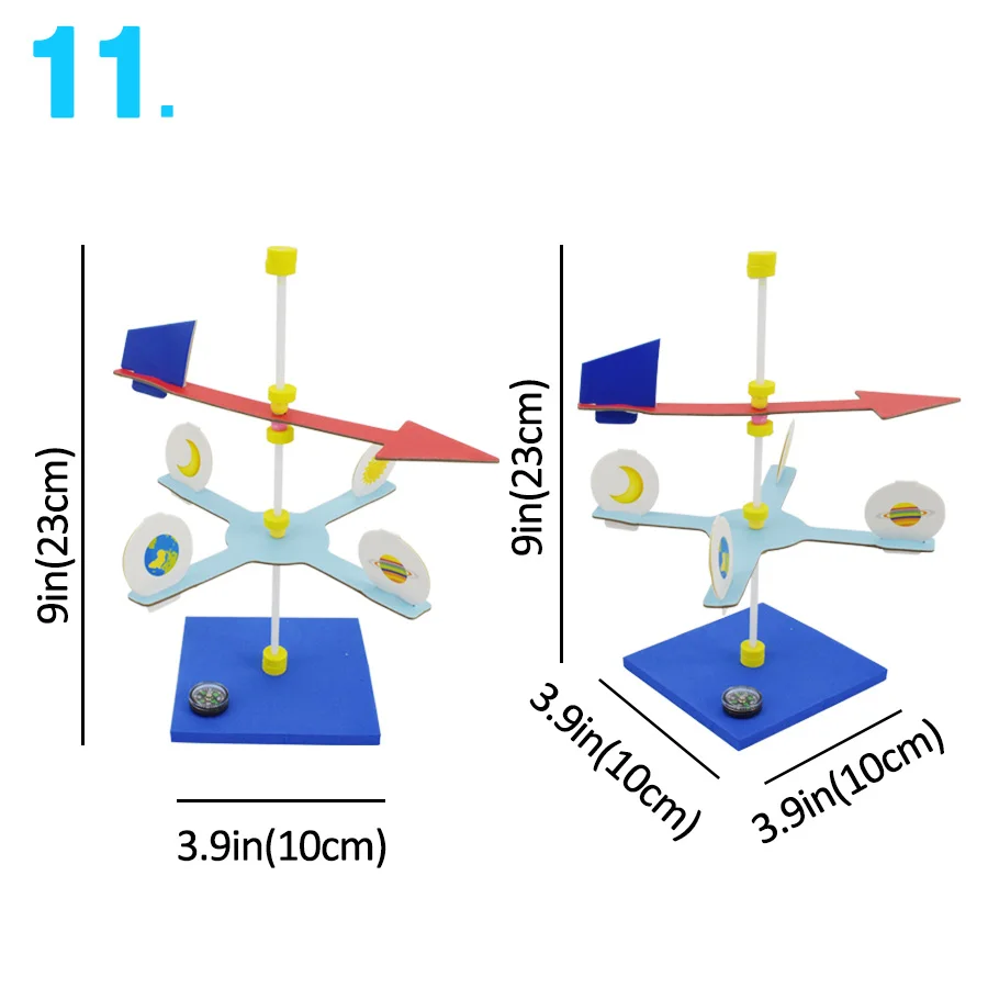 DIY Kit Assembly Models Science Toys for Children Lab Physics Experiment Educational Wooden Plastic Model Kit Car Kids Friends 18