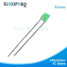 100 шт./лот 2X3X4 квадратный светодиодный зеленый светодиод 2*3*4 мм светодиодный Диод