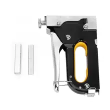 3-в-1 Мощный Ручной гвоздя ружье штапельного Степлер-пистолет ручной инструмент 1000 шт. Ёмкость Grampeador