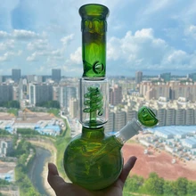 Bouteille en verre vert Borosilicate de haute qualité, Design intégré, Tube de bol soudé ensemble, outil pour Shisha Hookah