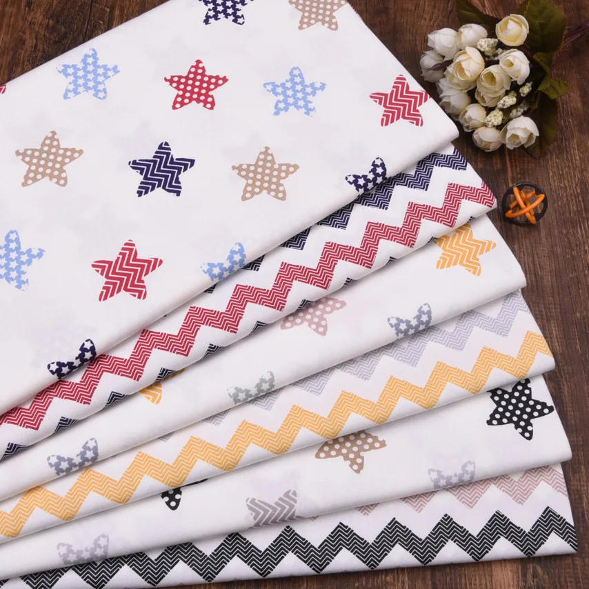 New DIY handmade sewing patchwork quilting baby dress tissus tecido home decor sheet tilda Stars Wave Cotton Fabric Cloth | Дом и сад