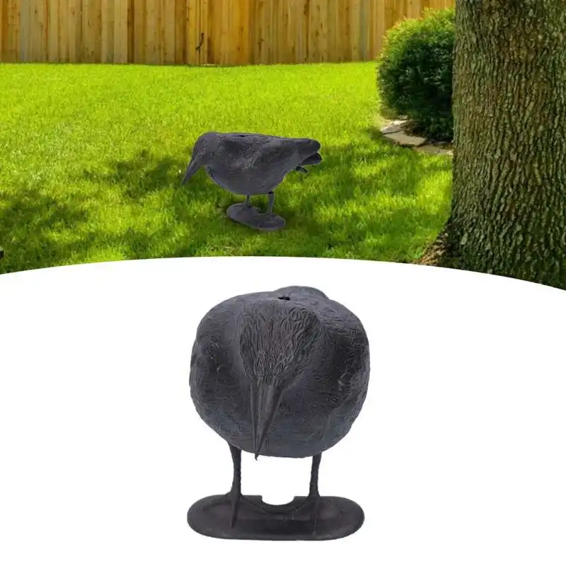 Bird Repellent Decoy Plastic Crow Hunting Decoys Garden Bird Deter Scarer Scarecrow Pest Control