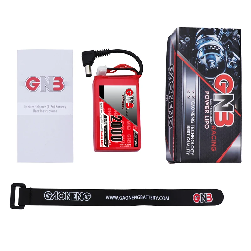 Аккумулятор GAONENG GNB 2000 мАч 3S1P 11 1 В 5C/10C Lipo с разъемом DC5.5 для Fatshark Dominator Skyzone Aomway FPV