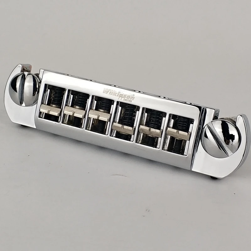 Wilkinson WOGT3 Tailpiece Bridge For LP Electric Guitar Chrome Silver Adjustable Wraparound | Спорт и развлечения
