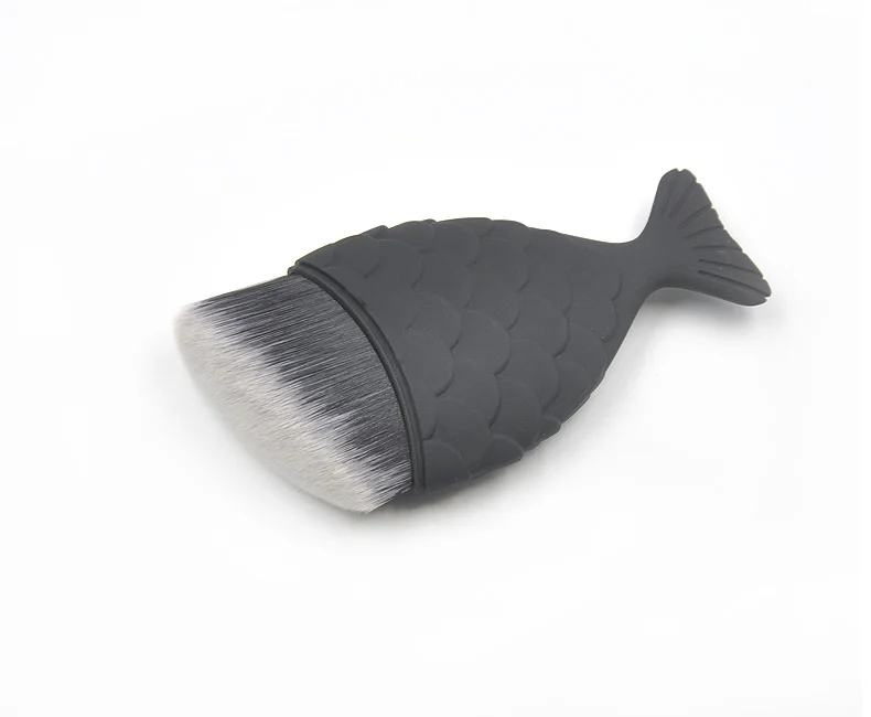 1 шт. мини-кисти для макияжа «русалка» черная Маленькая контурная рыбка кисточка для румян кисти для макияжа основа кисти