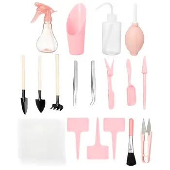 

Multifunction 16PCS Gardening Tool Set Manual Transplanting Succulent Planting Kits Bonsai Miniature Garden Hand Tools Set