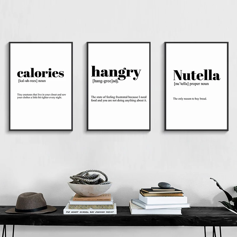 Canvas Painting Minimalist Black and White Quotes Poster Art Print Nordic Kitchen Wall Art Pictures Home Decor Canvas Painting Minimalist Black and White Quotes Poster Art Print Nordic Kitchen Wall Art Pictures Home Decor