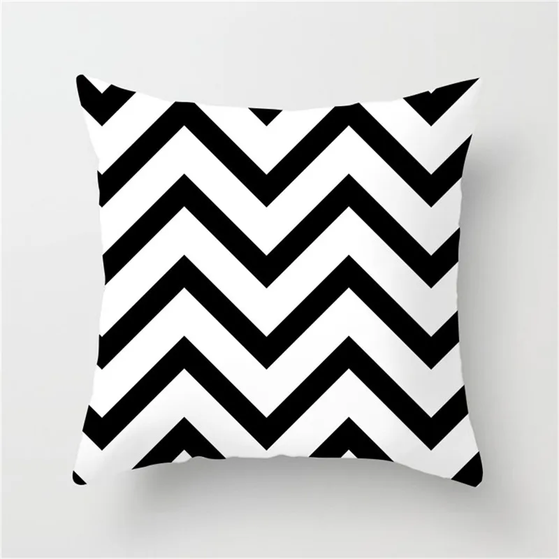 Fuwatacchi White and Black Stripe Wove Dot Wave Love Pillow Case Various Geometric Cushion Cover Decorative Pillows Cover 2019 Fuwatacchi White and Black Stripe Wove Dot Wave Love Pillow Case Various Geometric Cushion Cover Decorative Pillows Cover 2019