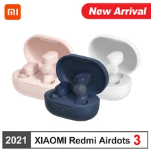 Xiaomi redmi airdots 3 tws mi verdadeiro sem fio bluetooth 5.2 fone de ouvido ligação automática qualcomm chip controle de toque apt-x fone de ouvido adaptável