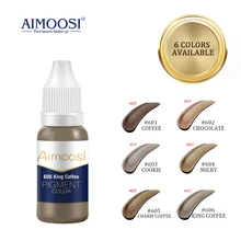 Aimoosi 15ml Tattoo Semi Permanent Pigments Ink For Makeup Microblading Eyebrow Eye Lips Body Art Beauty Women Supplies 6 Colors