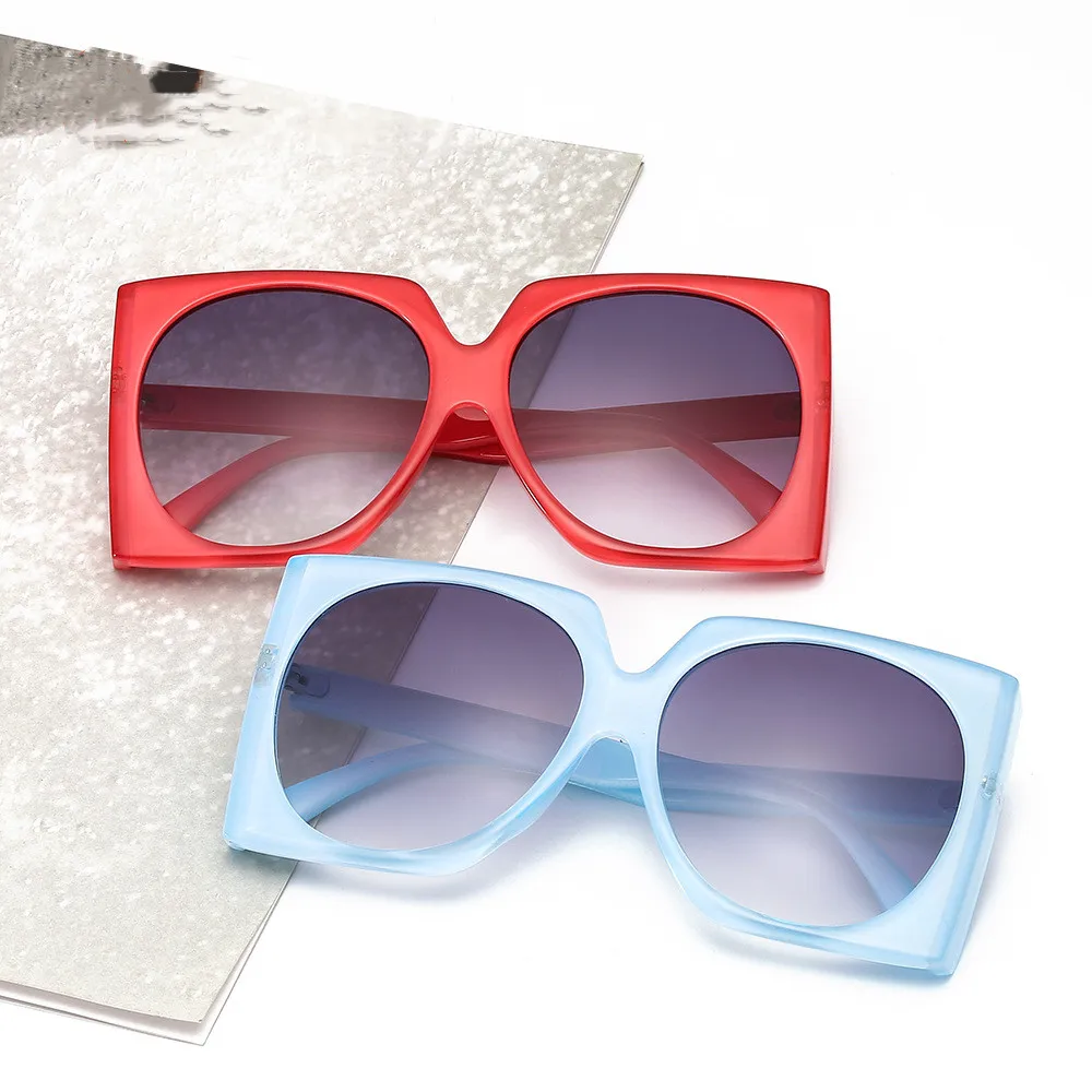 Классические винтажные большие пластиковые солнцезащитные очки в коробке, модные дизайнерские женские квадратные солнцезащитные очки, мужские солнцезащитные очки для вождения на открытом воздухе