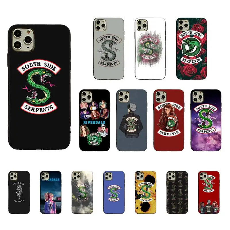 Yinuoda Riverdale South Side Serpents черный чехол для телефона Корпус iPhone 11pro MAX 8 7 6 6S Plus X XS 5 5S SE XR