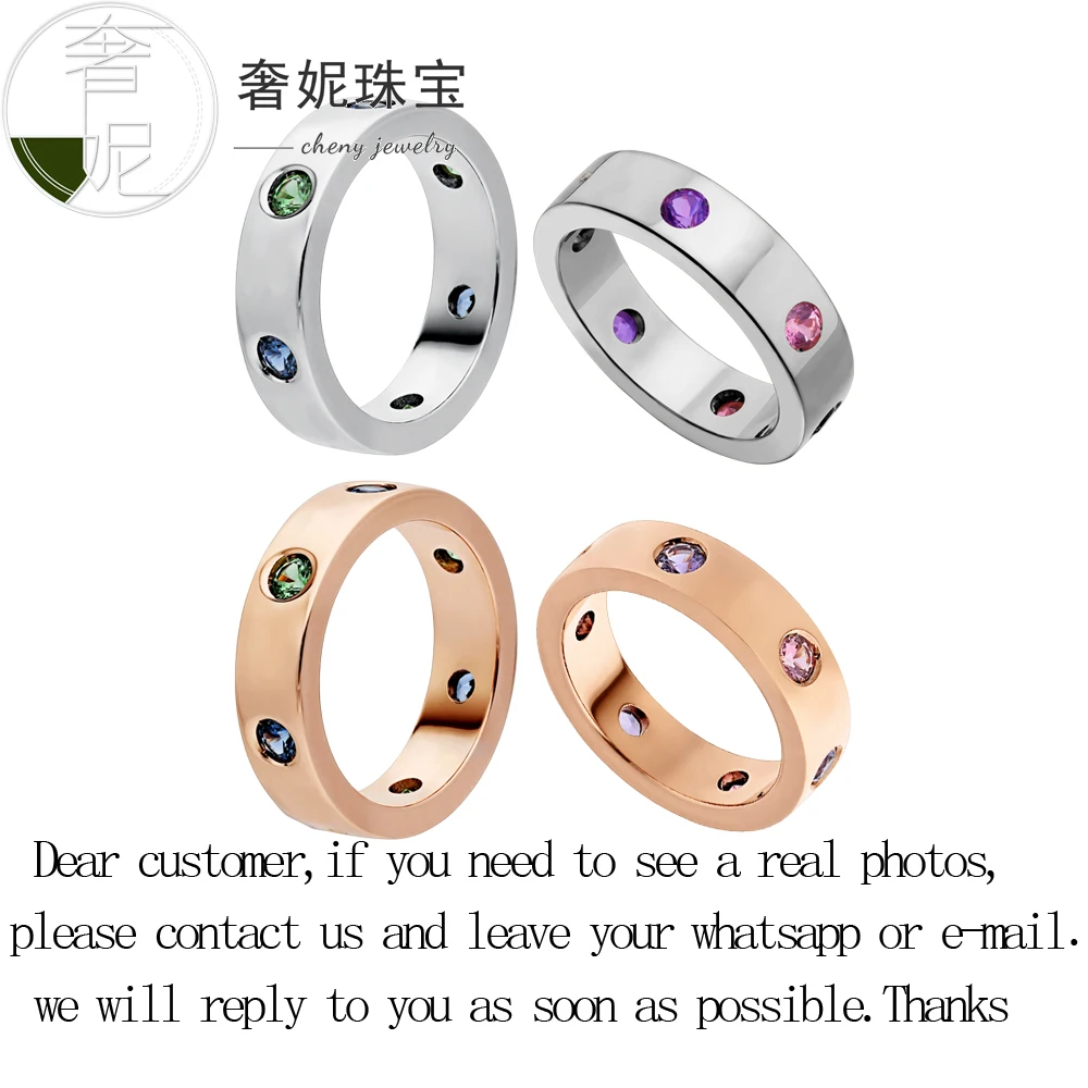

cheny fit bulgaria s925 sterling silver rings colorful crystal luxury design Cocktail Brand Ring fashion jewelry for womens