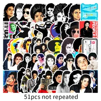 10/50pcs Michael Jackson adesivi Graffiti adesivi impermeabili in PVC fai-da-te per Skateboard frigorifero adesivi per chitarra portatile