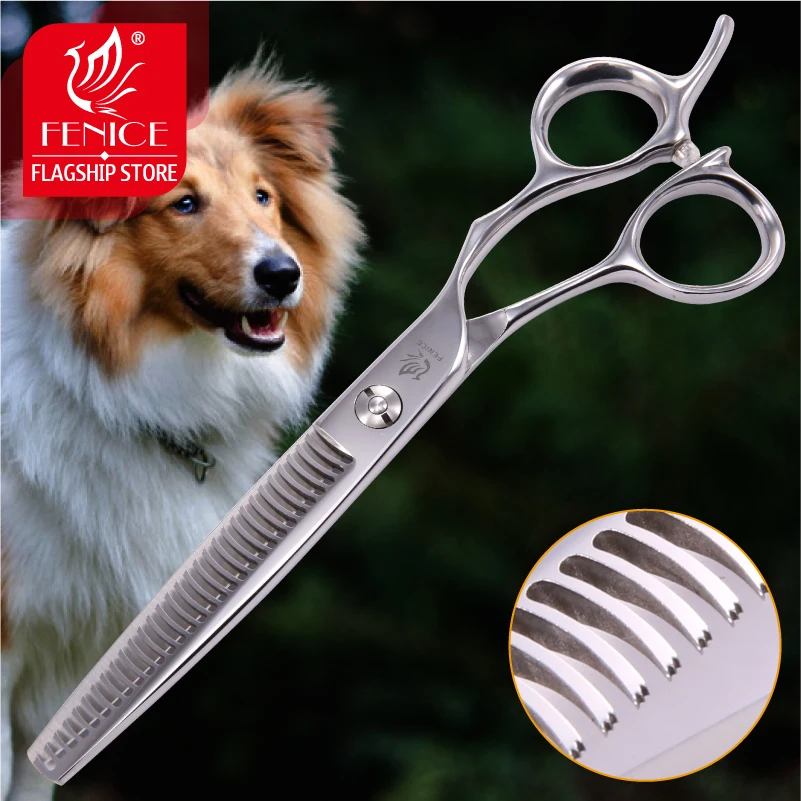Fenice 6.5 inch Professional Pet Grooming Shears Dog Thinning Scissors for Dogs Hair ножницы tijeras 30-35%