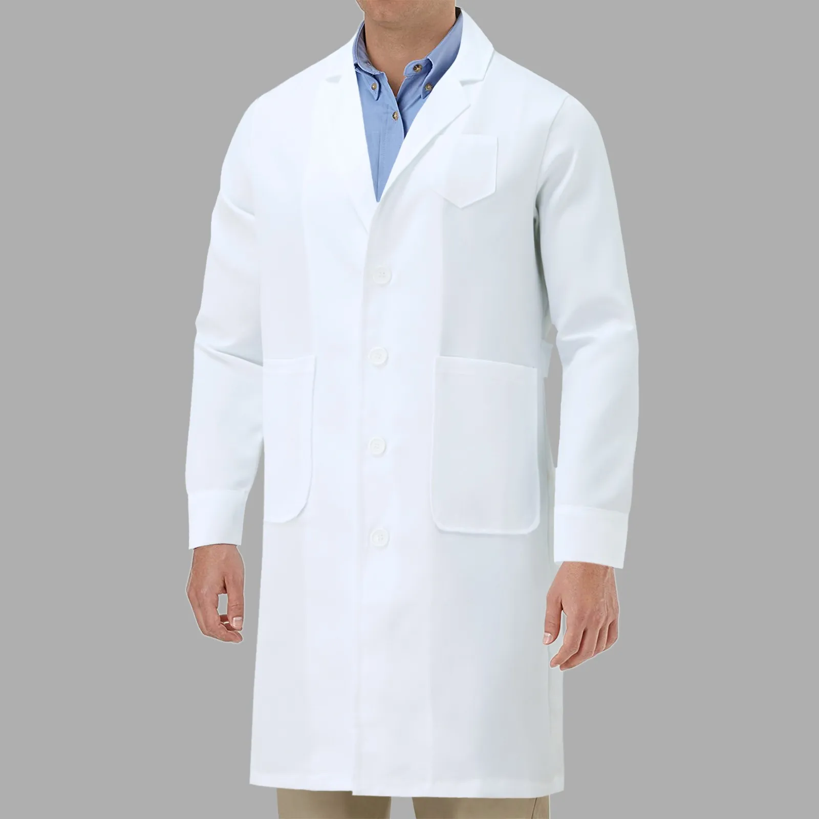Men's White Workwear Coat Hospitals Operating Room Scrubs Overall