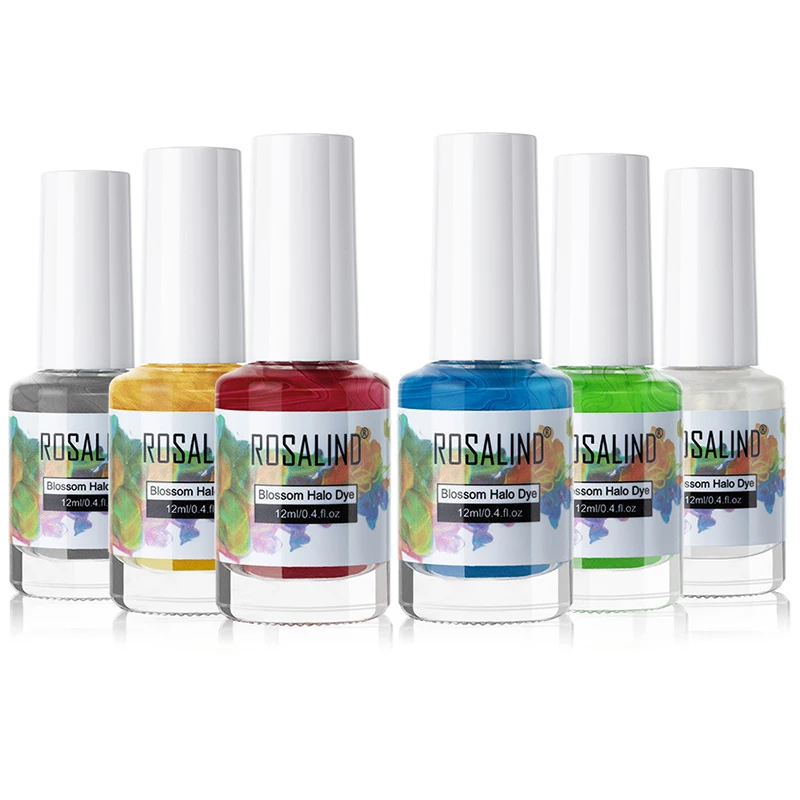 

ROSALIND 12ml Blossom Nail Gel Polish Semi Permanent UV Lamp Gel Lacquer Manicure Nails Art smudge liquid Halo dyeing TSLM1