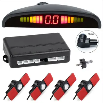 

Car Auto LED Parking Sensor With 4 Sensors Reverse Backup Car Parking Radar Monitor Detector System Backlight Display