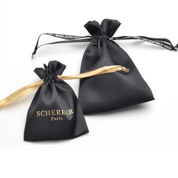 

50pieces Luxury Satin Storage Bag Shoes Clothes Household Dust Bag Bright Satin Beam Pocket Hat Wig Storage Cosmetic Bag