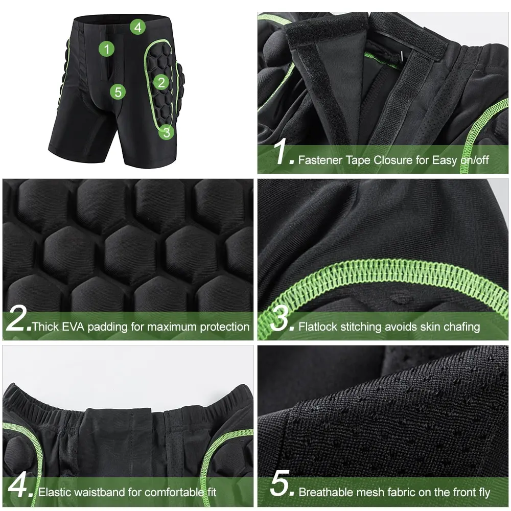 Men's Hip Butt Protection Padded Outdoor Sports Skiing Skating Snowboarding Shorts Hip Protection Shorts Pad For Ski Snowboard