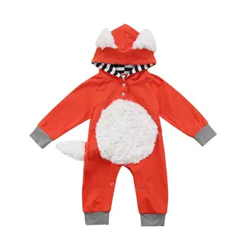 

Newborn Baby Girl Fox Hooded Romper Jumpsuit Outfits Clothes Kids Clothes