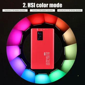 

Fill Lamp Adjustable Brightness LED Video Light Portable Studio Photography Panel RGB Color Camera 2500K 8500K Dimmable Portrait