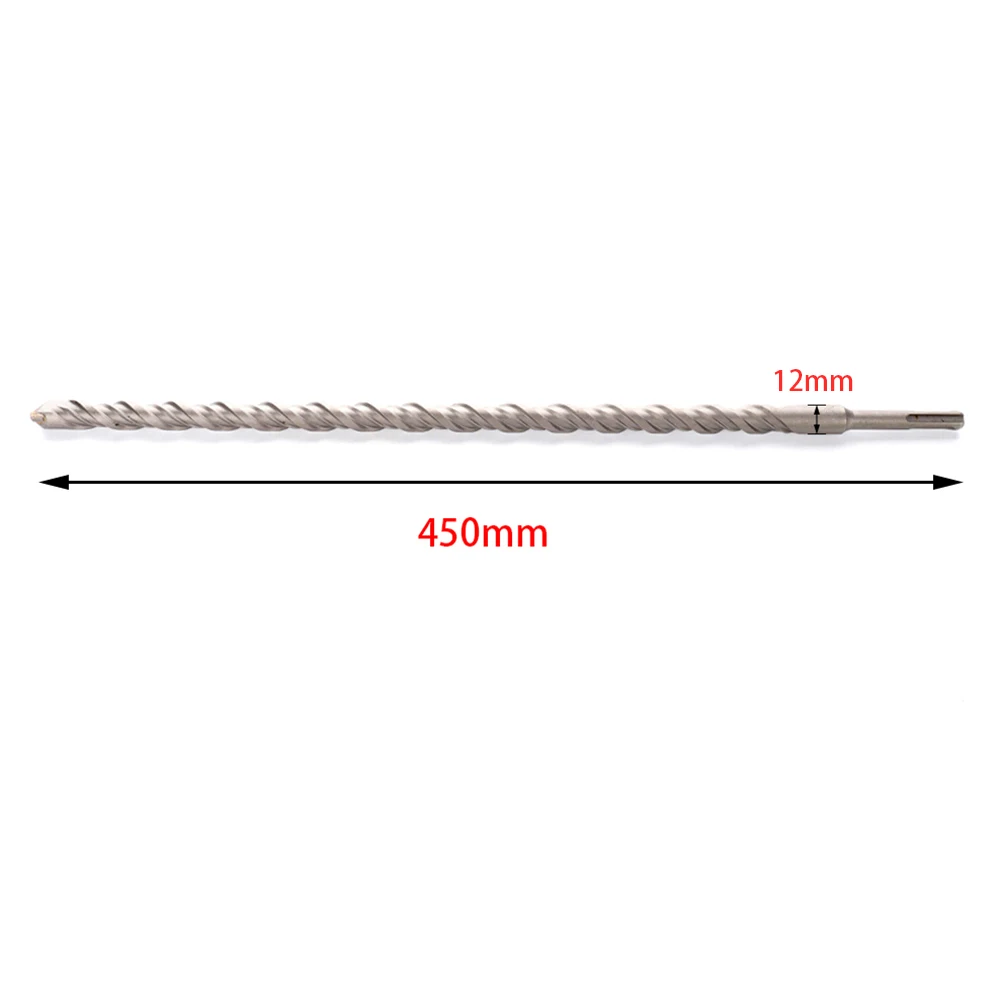 1PC 12mm*450mm Carbide Tipped SDS Plus Shank electric hammer drill Bits for wall tile holes opening&drilling